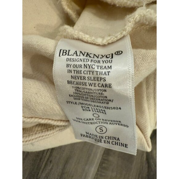 Blank Nyc Anthropologie Sacha Cream Crochet Fringe Jacket cotton S Boho coquette - Picture 7 of 13